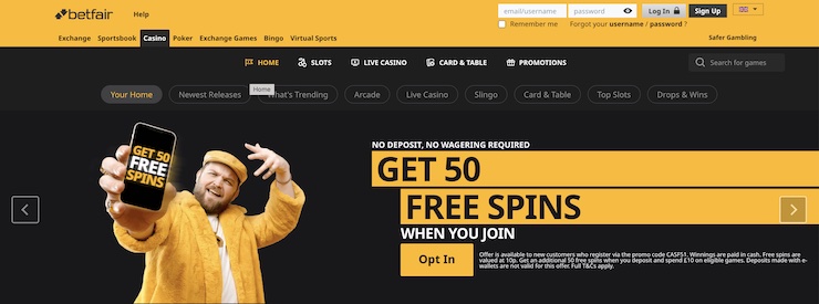 Betfair ranks among the top UK online casinos not on GamStop for free spins.