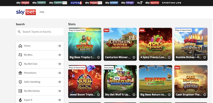 Sky Vegas is among the non GamStop casinos with games with the top UK software providers.